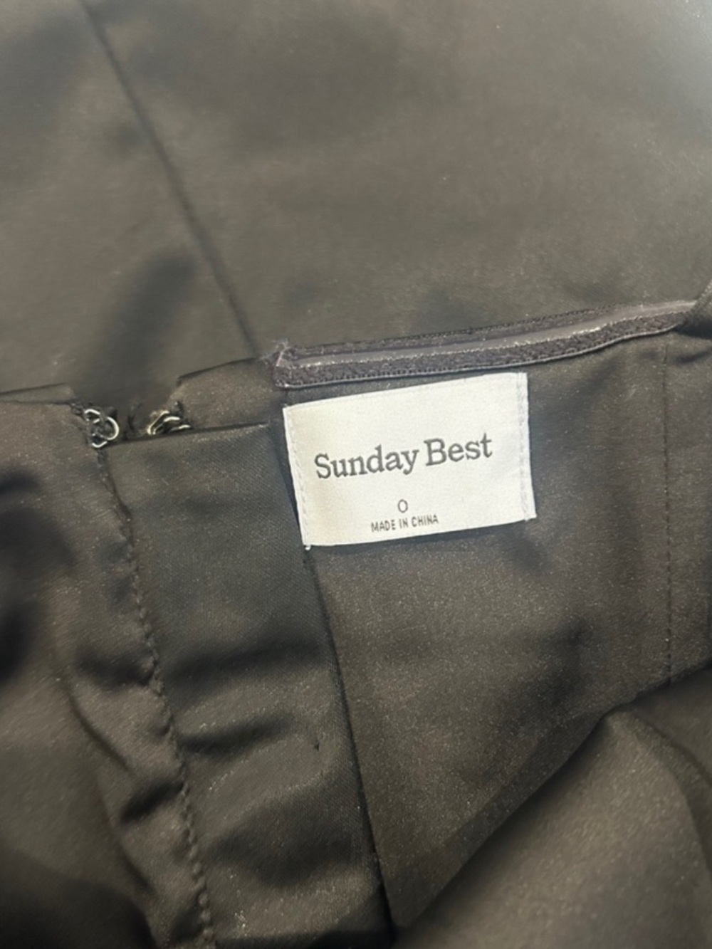 Aritzia Black Satin Strapless Mini Dress - Picture 4 of 4